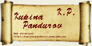 Kupina Pandurov vizit kartica